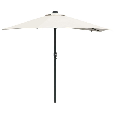 Parasolka ogrodowa piaskowy 294 x 150 x 223 cm Poliester i Stal