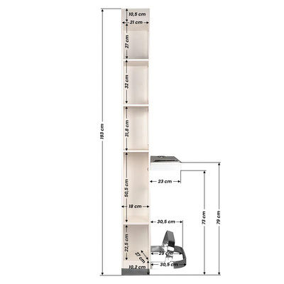 Gabbiano konsola fryzjerska B058 perłowa 128449