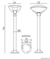 Lampa ogrodowa stojąca TEO 2