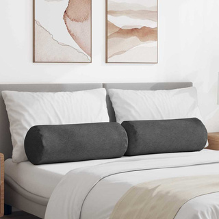 Poduszki Wałkowe 2 pcs Ciemnoszary ? 25 x 70 cm