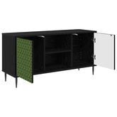 Szafka pod telewizor GELEEN 102 x 33 x 51 cm Czarny dąb