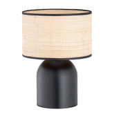 Lampka nocna ASPEN LN1 BLACK/RATTAN