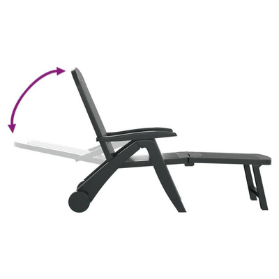 vidaXL Składany leżak, polipropylen, zielony