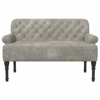 Sofa dwuosobowa z guzikowym pikowaniem jasnoszary