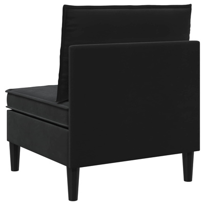 Środkowa sofa z miejscem do przechowywania Czarny Welur