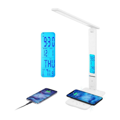 Blaupunkt Lampka biurkowa PRO LED 6W CCT 3000K-6000K ekran LCD biała