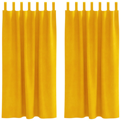 Zasłony zaciemniające 2 pcs Musztardowy Żółty 140 x 175 cm