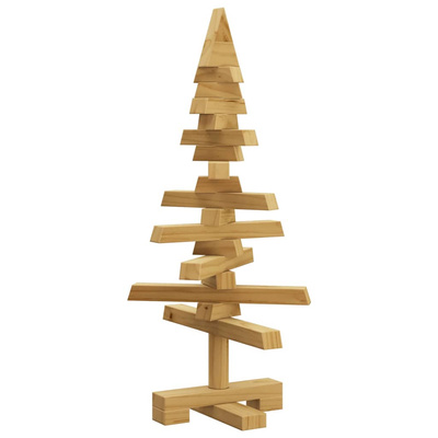Drewniana choinka z podstawą Brązowy 60 cm Lite drewno sosnowe