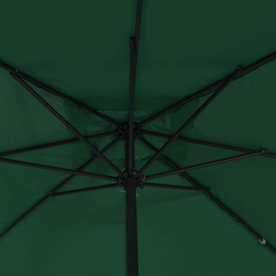 Parasolka ogrodowa Zielony 295 x 295 x 245 cm Poliester i Stal