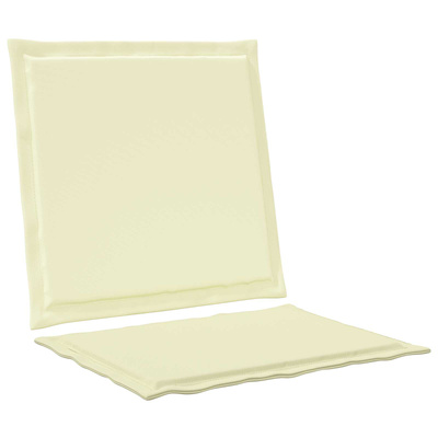 Poduszki na Siedzisko i Oparcie 2 pcs kremowy 47 x 45 x 2 cm