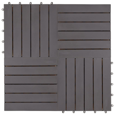 Płytki tarasowe, 10 szt., poszarzane, 30x30 cm, drewno akacjowe