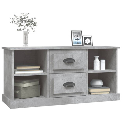 vidaXL Szafka pod TV, szarość betonu, 99,5x35,5x48 cm