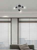 Lampa sufitowa spirala 3X40W E14 czarny/chrom OSLO 98-61867