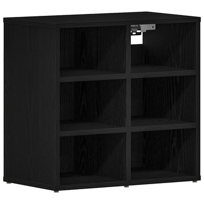 Szafka na buty z półką 2 pcs Czarny Dąb 52 x 30 x 50,5 cm