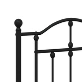 Metalowe wymienne wezgłowie, czarne, 120 cm