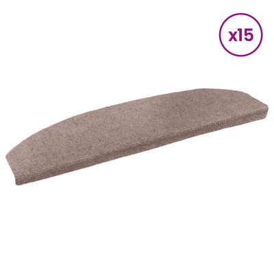 Samoprzylepne maty na schody 15 pcs Beżowy 80 x 24,5 x 3,5 cm