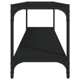 vidaXL Szafka pod TV czarna 100x33x41 cm materiał drewnopochodny/stal
