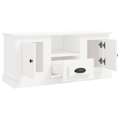 vidaXL Szafka pod TV, biała, 100x35,5x45 cm, materiał drewnopochodny