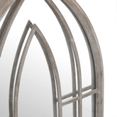 vidaXL Lustro ogrodowe, piaskowe, 100x45 cm, żelazne model standard