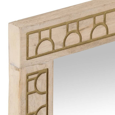 vidaXL Lustro łazienkowe, 50x70x2,5 cm, lite drewno mango i szkło