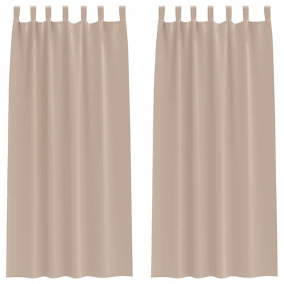 Firany blackout z kółkami 2 pcs Ciemnoszary 260 x 140 cm