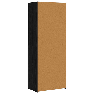 Highboard Czarny dąb 70 x 42,5 x 185 cm Drewno inżynieryjne