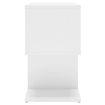vidaXL Szafka nocna, biała, 50x30x51,5 cm, materiał drewnopochodny