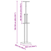Stoiska na targi Czarny 26,5 x 26,5 x 150 cm Stal