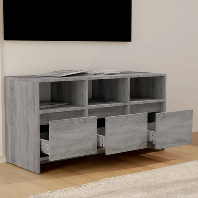 vidaXL Szafka pod TV, szary dąb sonoma, 102x37,5x52,5 cm