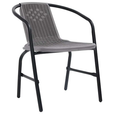 vidaXL Krzesła ogrodowe, 2 szt., rattan PE i stal, 110 kg