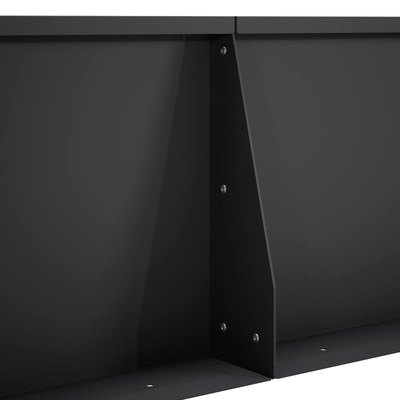 Mur oporowy 4 szt. 80 x 12 x 30 cm Stal Czarny