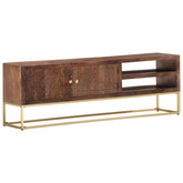 vidaXL Szafka pod TV, 138x30x46 cm, lite drewno mango