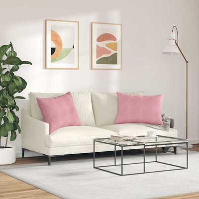 Poduszki na sofę 2 pcs Różowy 70 x 50 cm Tkanina sztruksowa