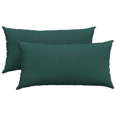 Poduszki na sofę 2 pcs Ciemna zieleń 80 x 40 cm tkanina