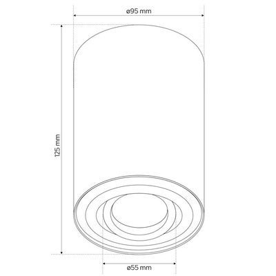 Punktowa oprawa sufitowa natynkowa SKAND 1 Black Gold GU10 IP20 okrągła czarna złota EDO777224 EDO Solutions
