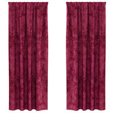 Zasłony z weluru 2 pcs czerwone wino 225 x 140 cm Aksamit