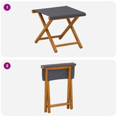 Fotel ogrodowy 2 pcs Lite Drewno Eukaliptusowe Szary