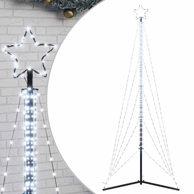 Choinka LED 525 diod LED Zimna biel 302 cm