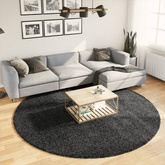 vidaXL Dywan z długim włosiem PAMPLONA, antracytowy, Ø 240 cm