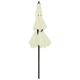 3-poziomowy parasol na aluminiowym słupku, piaskowy, 2,5 m