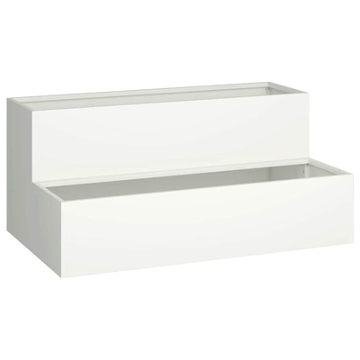 Doniczka ogrodowa Biały 100 x 60 x 45 cm Stal zimnogięta