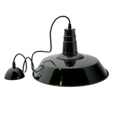 Lampa Wisząca Retro Loft Czarno biała 36cm E27 Abruzzo Grote