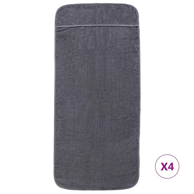 Ręczniki plażowe, 4 szt., antracytowe, 60x135 cm, 400 g/m?