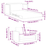 Sofa Bed Biały 124 x 71 x 78 cm Sztuczna skóra