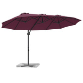 Parasol plażowy Bordeaux Czerwony 372 x 198 x 243 cm