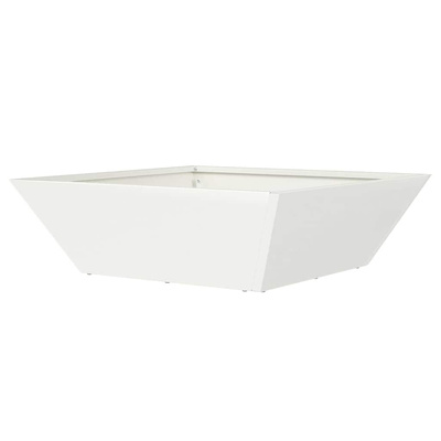 Doniczka ogrodowa Biały 50 x 50 x 15 cm Stal zimnogięta