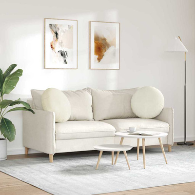 Poduszki na siedziska 2 pcs Kremowy ?50 x 19 cm Aksamit