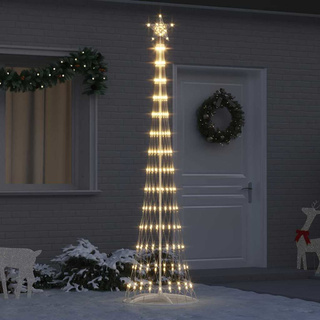Choinka świąteczna LED z podstawą Ciepła biel 250 cm Metal
