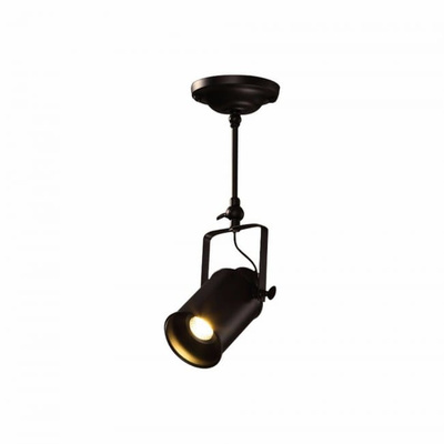 Lampa sufitowa regulowana E27 czarna Reflektor Industrialny