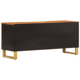 Szafka pod TV, brązowo-czarna 105x33,5x46 cm, lite drewno mango vidaXL